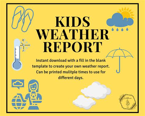 kids weather report template